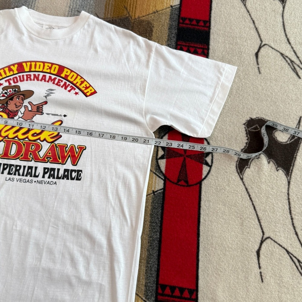 Vintage Imperial Palace Las Vegas Video Poker Quick Draw T-Shirt Mens L White - Picture 5 of 6